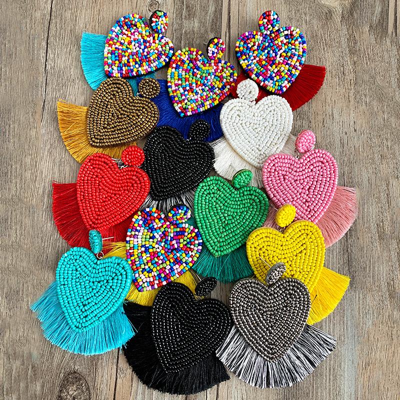Dangle & Chandelier Bohemian Bead Tassel Drop Earrings For Women Vintage Wedding Trendy Fringed Girls Party Gifts Colorful Heart Statement E
Dangle & Chandelier Bohemian Bead Tassel Drop Earrings For Women Vintage Wedding Trendy Fringed Girls Party Gifts Colorful Heart Statement E