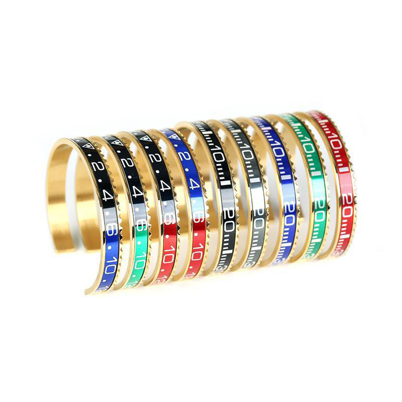 Italian Style Bracelet Fashion Jewelry 316L Stainless Steel Cuff Gold Color Dial Speedometer Bracelets Men 
Italian Style Bracelet Fashion Jewelry 316L Stainless Steel Cuff Gold Color Dial Speedometer Bracelets Men