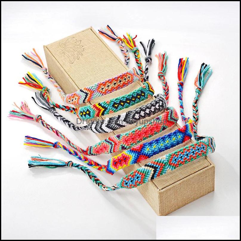 Charm Bracelets Jewelry Woven Braided Bracelet Retro Handmade Bohemian Thread Boho Mticolor String Cord Hippie Fr Dhilz 
Charm Bracelets Jewelry Woven Braided Bracelet Retro Handmade Bohemian Thread Boho Mticolor String Cord Hippie Fr Dhilz