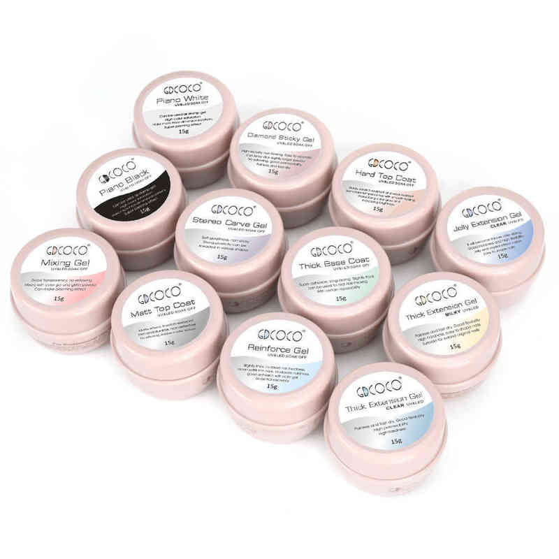 NXY Nail Gel 15g Stereo Carve Gdcoco Pvc Soft Sold l s Art Glue Modeling atinous Non Sticky 0328