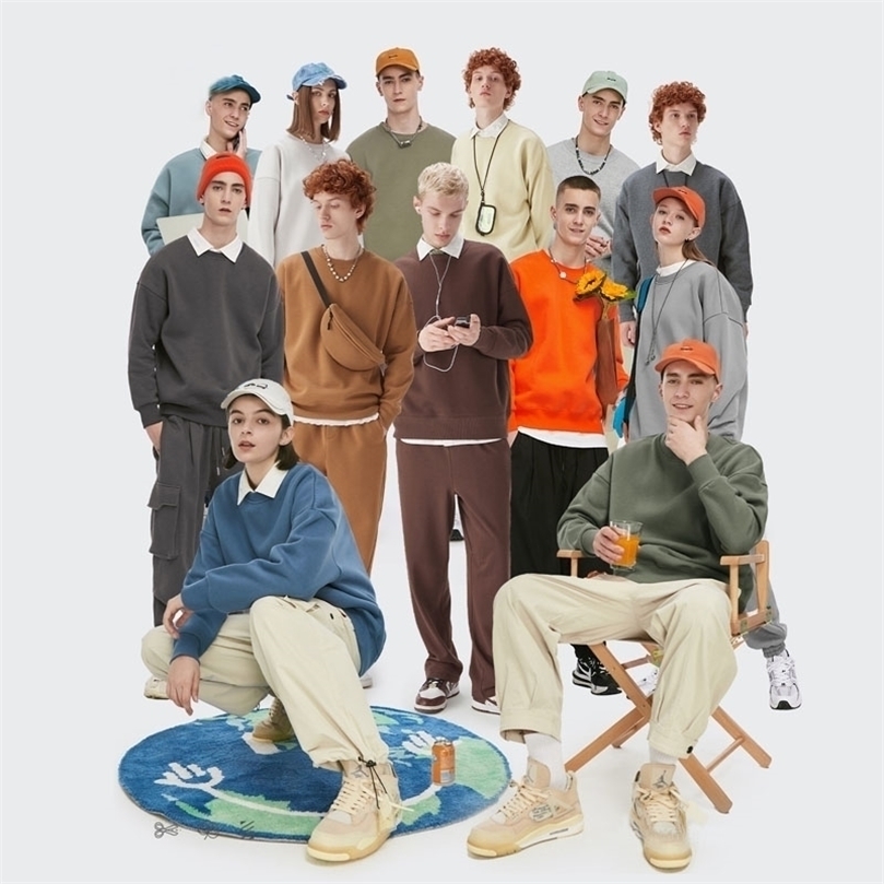 Fashion Round Neck Fleece Sweatshirts Men Streetwear Harajuku Oversized Simple Solid Color All-match Casual Pullover Unisex Tops 220406
Fashion Round Neck Fleece Sweatshirts Men Streetwear Harajuku Oversized Simple Solid Color All-match Casual Pullover Unisex Tops 220406