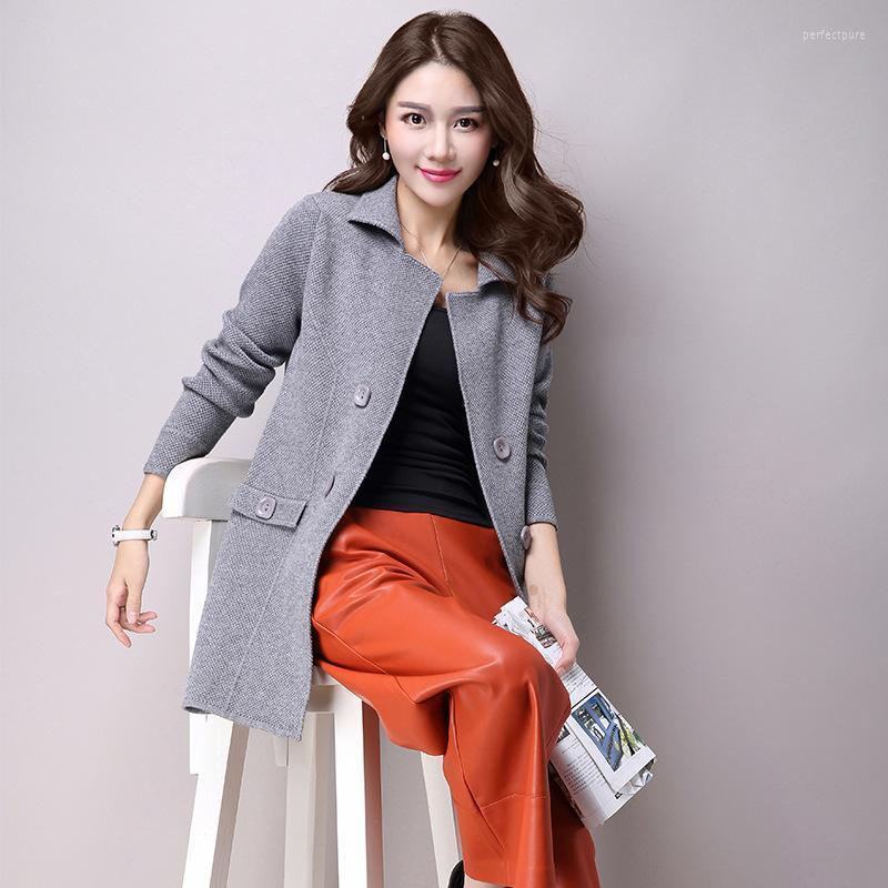 Women's Knits & Tees Autumn Women Suit Collar Knit Cardigan European American Oversized Long Section Double-breasted Gilet Femme Manche Perf, Black
Women's Knits & Tees Autumn Women Suit Collar Knit Cardigan European American Oversized Long Section Double-breasted Gilet Femme Manche Perf, Black