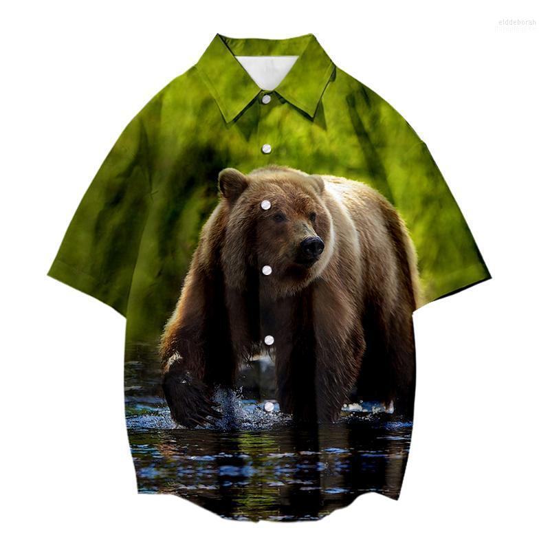 Men's Casual Shirts Fashion Summer Shirt Bear Influencer Short Trend Men 3D Digital Printing Turndown Collar Eldd22
Men's Casual Shirts Fashion Summer Shirt Bear Influencer Short Trend Men 3D Digital Printing Turndown Collar Eldd22