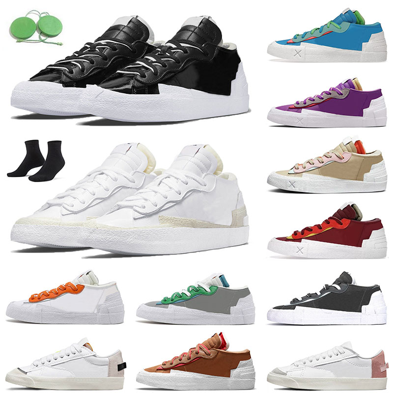 

2022 Blazer Low Running Shoes Trainers Black White Patent Neptune Blue Purple Dusk Reed Team Red Pink Oxford Sail Iron Grey Men Women Blazers Lows Sports Sneakers US 11, Team red 36-45