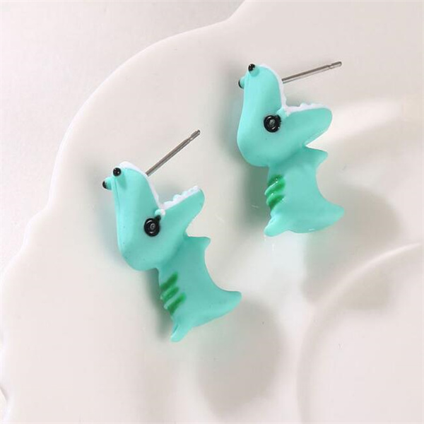 Stud Animal Bite Earring Dinosaur Suitable For Women Cartoon Little Dog Whale Earring Teens Girl Funny Gift Teenager Accessories GC1035