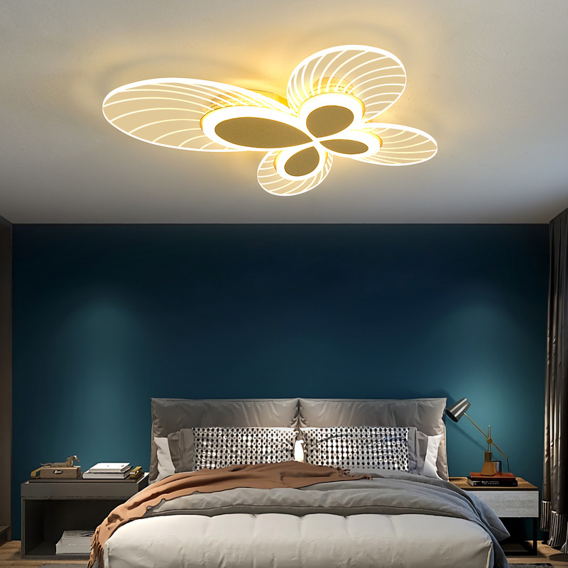 Modern Fashion LED Ceiling Light Lamp Gold Dimmable Transparent Acrylic Chandelier for Living Room Bedroom Study Decorative Lighting Le-281