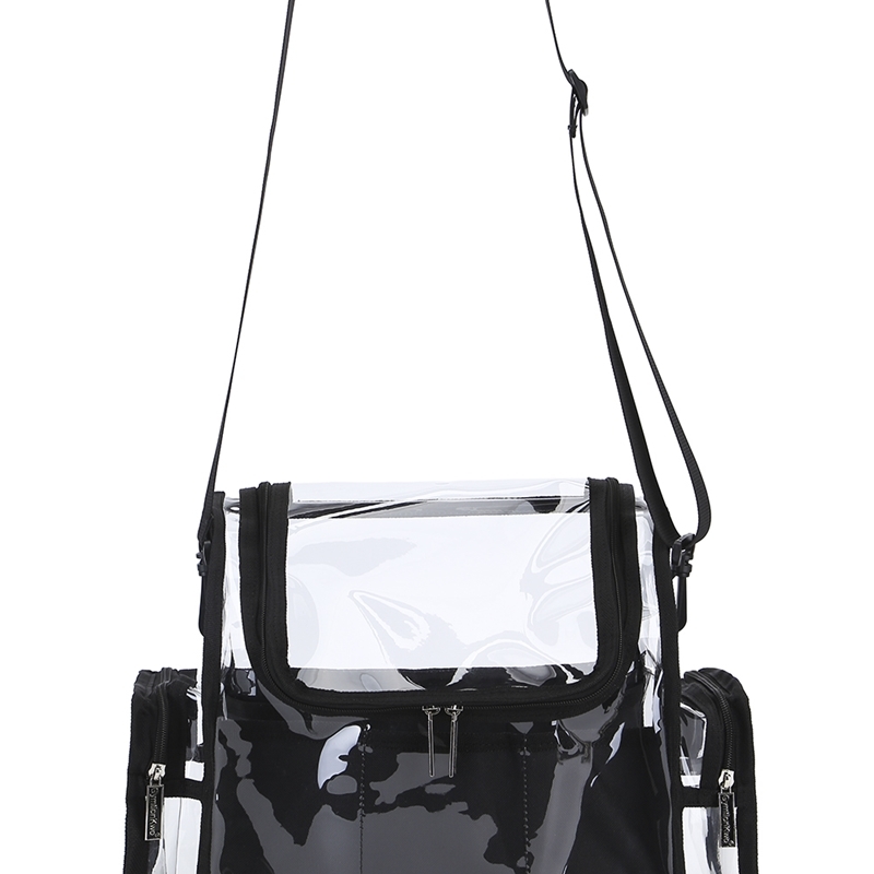 Clear makeup set bag PVC toiletry organizer shoulder bag for artist available for custom 210305