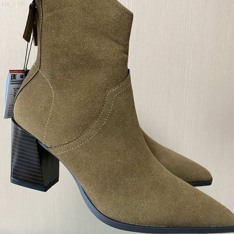 2022 Winter Women Boots Low-tube Brown Pointed Toe Suede Western Cowboy Style Fashion Punk Shoes Brown Color Women High HeelsT220718, Black
2022 Winter Women Boots Low-tube Brown Pointed Toe Suede Western Cowboy Style Fashion Punk Shoes Brown Color Women High HeelsT220718, Black