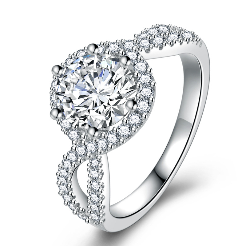 Elegant Classic Six Prong Zircon Micro Set Rings Wedding Engagement Fashion Jewellery Double Row Diamond Micro Set Zircon Rings
Elegant Classic Six Prong Zircon Micro Set Rings Wedding Engagement Fashion Jewellery Double Row Diamond Micro Set Zircon Rings