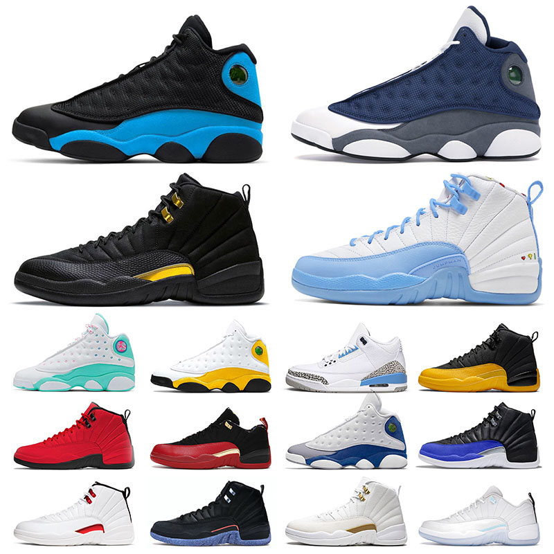 Jumpman 12 13 Männer Frauen Designer Basketballschuhe 12s XII Französisch Blau 13S XIII Black Cat Flint Super Bowl Grippe Spiel Sport Turnschuhe