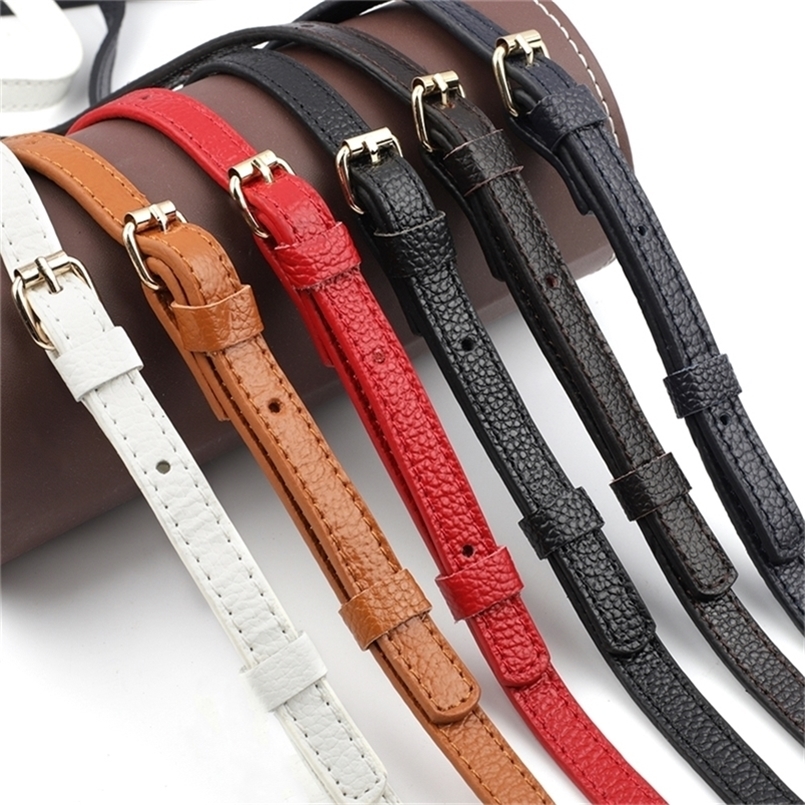 High Quality Genuine Leather Bags Strap Adjustable Replacement Crossbody Straps Gold Hardware for Women DIY Bag Accessories 220610
