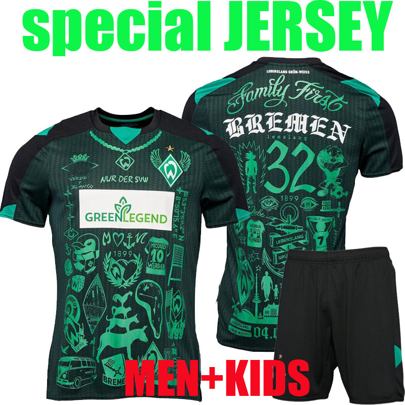 21 22 Werder Bremen SPECIAL SOCCER JERSEY Ducksch Leonardo Bittencourt BLACK GREEN 2021-2022 How Deep is Your Love FOOTBALL SHIRTS TOP THAILAND QUALITY men kids kit, Away 2
21 22 Werder Bremen SPECIAL SOCCER JERSEY Ducksch Leonardo Bittencourt BLACK GREEN 2021-2022 How Deep is Your Love FOOTBALL SHIRTS TOP THAILAND QUALITY men kids kit, Away 2