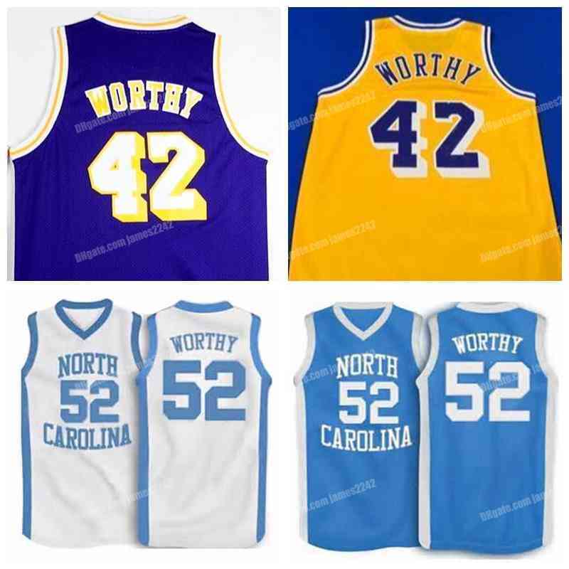 Retro WORTHY #42 #52 College Custom North Carolina Basketball Jersey Men's Stitched White Blue Yellow Purple Any Name Number Size S-4XL Vest
Retro WORTHY #42 #52 College Custom North Carolina Basketball Jersey Men's Stitched White Blue Yellow Purple Any Name Number Size S-4XL Vest