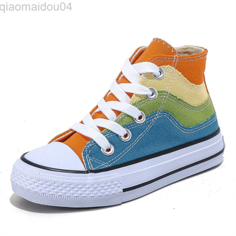 2022 New Autumn Children Canvas Shoes Patchwork Rainbow Casual Shoes High Top Zipper Side Boys Girls Sneakers EU 25-37 L220812, Blue
2022 New Autumn Children Canvas Shoes Patchwork Rainbow Casual Shoes High Top Zipper Side Boys Girls Sneakers EU 25-37 L220812, Blue