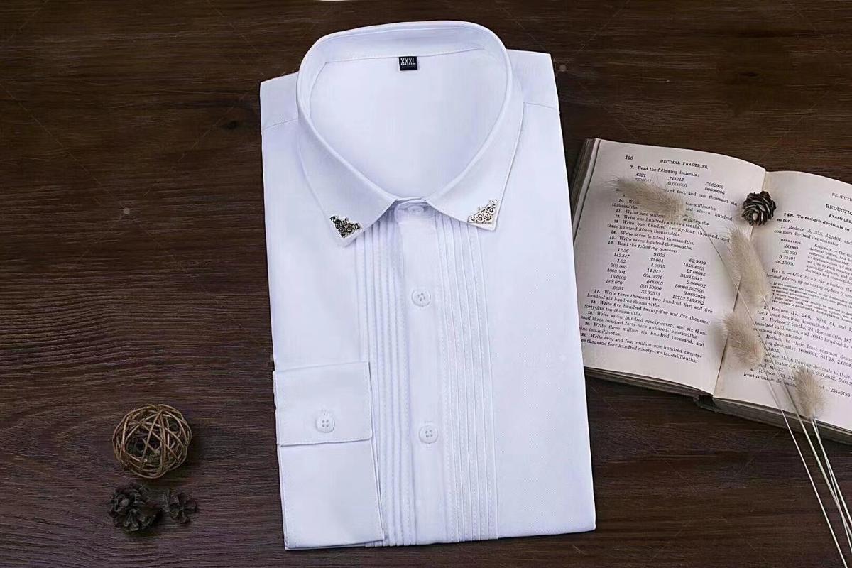 Men's Dress Shirts Noble Court White Pleated Men Super Large Size Comfortable Man Shirt Long Sleeve Slim Fit Multicolor Available MaximumMen, Black
Men's Dress Shirts Noble Court White Pleated Men Super Large Size Comfortable Man Shirt Long Sleeve Slim Fit Multicolor Available MaximumMen, Black