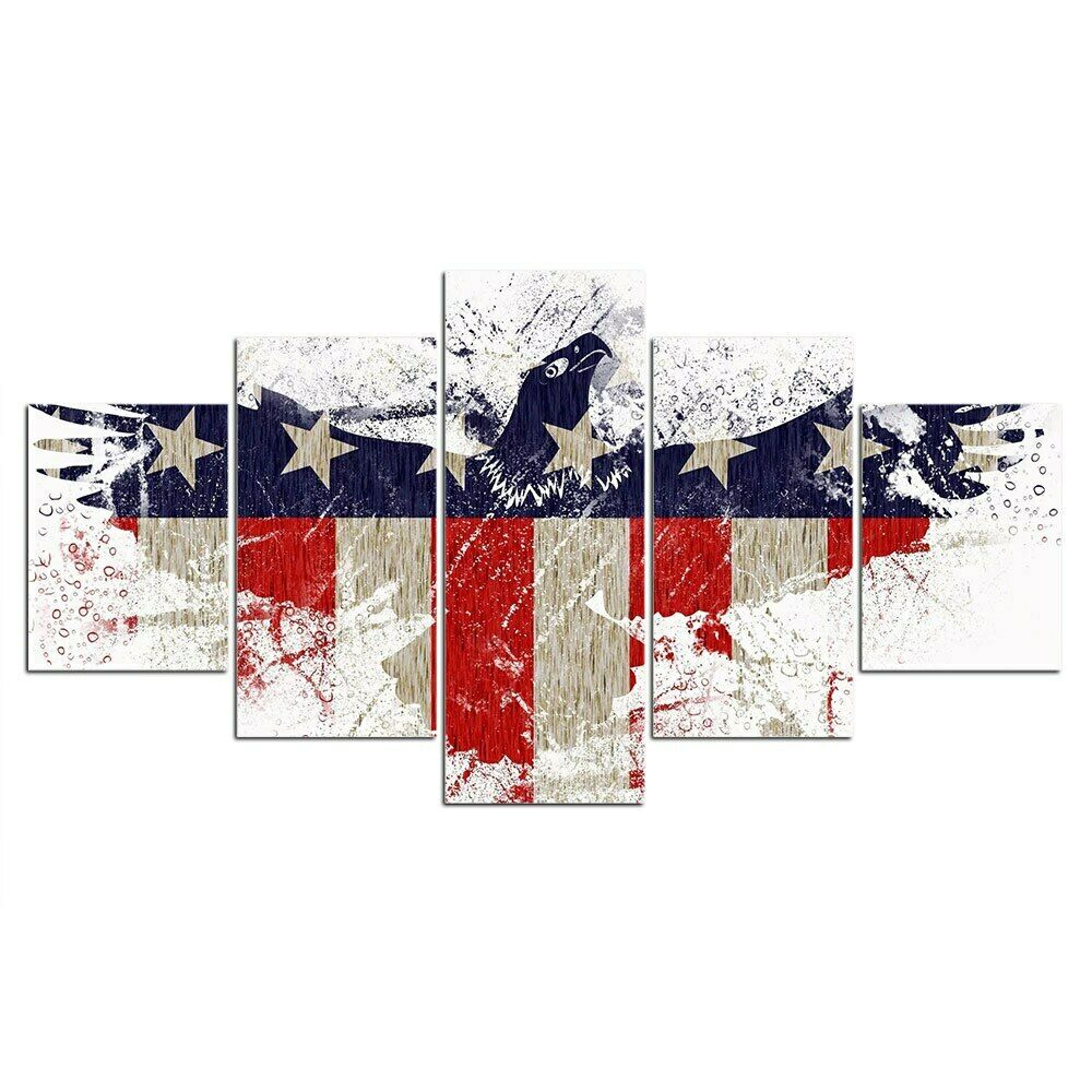 Eagle Flag Patriot America 5 Panel Canvas Picture Print Wall Art Canvas Painting Wall Decor for Living Room Poster No Framed
Eagle Flag Patriot America 5 Panel Canvas Picture Print Wall Art Canvas Painting Wall Decor for Living Room Poster No Framed