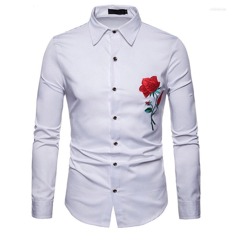 Men' Casual Shirts Rose Floral Embroidery Shirt Men 2022 Brand Long Sleeve Mens Button Down Dress Wedding Tuxedo XXLMen' Eldd22, White
Men' Casual Shirts Rose Floral Embroidery Shirt Men 2022 Brand Long Sleeve Mens Button Down Dress Wedding Tuxedo XXLMen' Eldd22, White