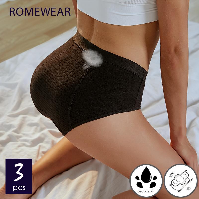 3pcs Mesh Ribbed Cotton Leak Proof Menstrual Panties Women Girls Underwear Incontinence Waterproof Briefs Ladies Sexy Lingerie, Blue lpink yellow
3pcs Mesh Ribbed Cotton Leak Proof Menstrual Panties Women Girls Underwear Incontinence Waterproof Briefs Ladies Sexy Lingerie, Blue lpink yellow