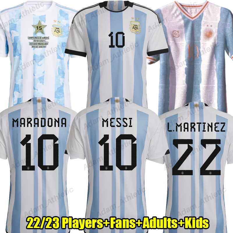 camiseta Argentina jerseys 2022 MARADONA MESSIS L.MARTINEZ DYBALA Maillot argentine kids kit player version J.ALVAREZ DE PAUL LO CELSO DI MARIA soccer jersey 22 23, 20-21 golden special shirt
camiseta Argentina jerseys 2022 MARADONA MESSIS L.MARTINEZ DYBALA Maillot argentine kids kit player version J.ALVAREZ DE PAUL LO CELSO DI MARIA soccer jersey 22 23, 20-21 golden special shirt