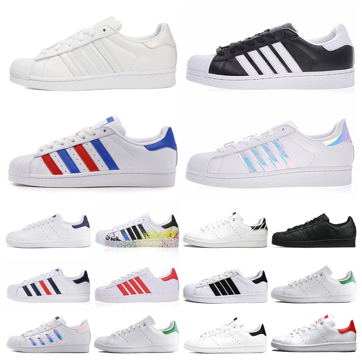 Classic Fashion Stan Smith OG Superstars Casual Shoes Men Women Designer Triple Black White Green Oreo Laser Golden Platform Sports Sneakers Flat Trainers, Box
Classic Fashion Stan Smith OG Superstars Casual Shoes Men Women Designer Triple Black White Green Oreo Laser Golden Platform Sports Sneakers Flat Trainers, Box