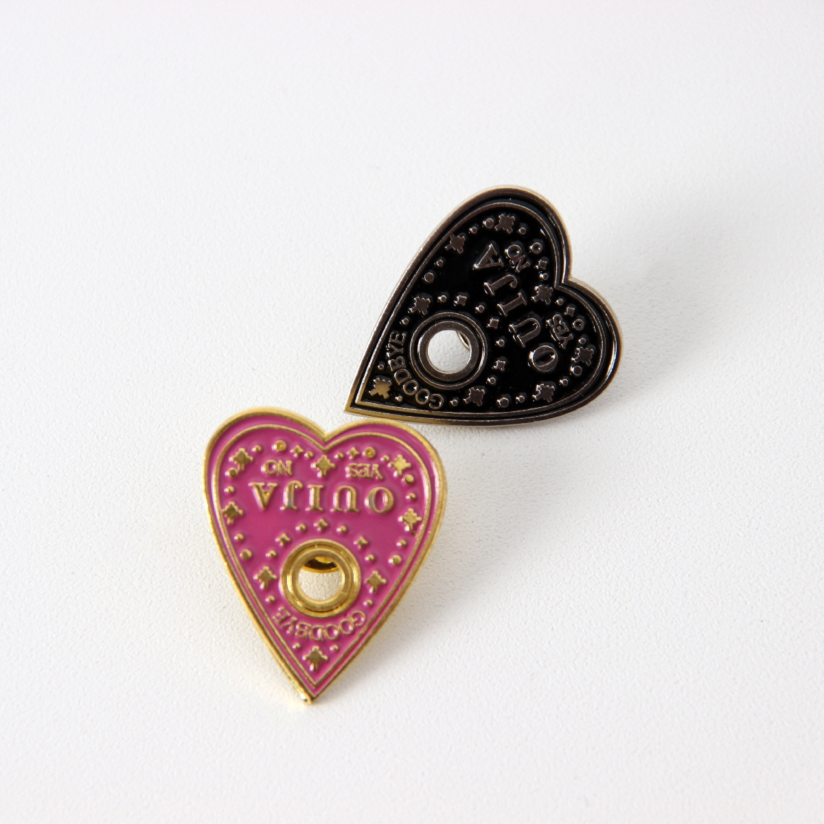 Cartoon Divination Ouija Board Planchette YES NO Brooch Pins Enamel Metal Badges Lapel Pin Brooches Fashion Jewelry Accessories, Mixed colors
Cartoon Divination Ouija Board Planchette YES NO Brooch Pins Enamel Metal Badges Lapel Pin Brooches Fashion Jewelry Accessories, Mixed colors