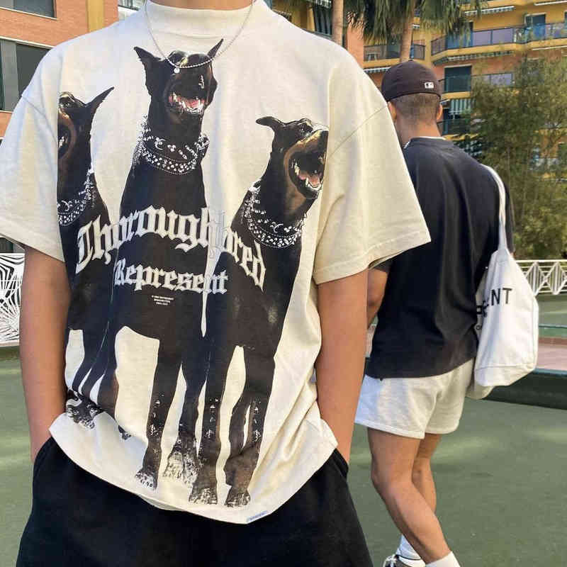 Men' T-shirts Three Headed Dog Tee Doberman High Street Men' and Women' Fashion Couple Short Sleeve T-shirt, Creamy-white
Men' T-shirts Three Headed Dog Tee Doberman High Street Men' and Women' Fashion Couple Short Sleeve T-shirt, Creamy-white