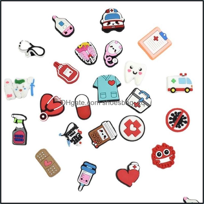 Shoe Parts Accessories Shoes Medical Cartoon Pvc Charms Buckles Action Figure Fit Bracelets Croc Jibz Gardenshoe Wristband Boys Girls Gift
Shoe Parts Accessories Shoes Medical Cartoon Pvc Charms Buckles Action Figure Fit Bracelets Croc Jibz Gardenshoe Wristband Boys Girls Gift