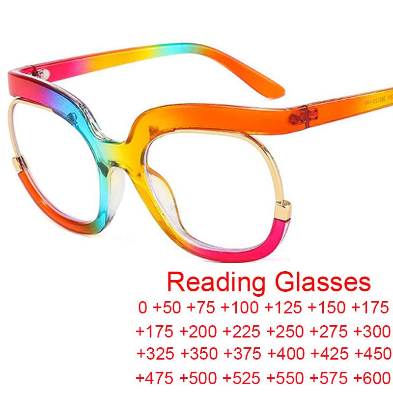 Sunglasses Classic Vintage Square Prescription Reading Glasses Women Large Half Frame Rainbow Presbyopia Eyewear Clear Oversized EyeglassesS
Sunglasses Classic Vintage Square Prescription Reading Glasses Women Large Half Frame Rainbow Presbyopia Eyewear Clear Oversized EyeglassesS