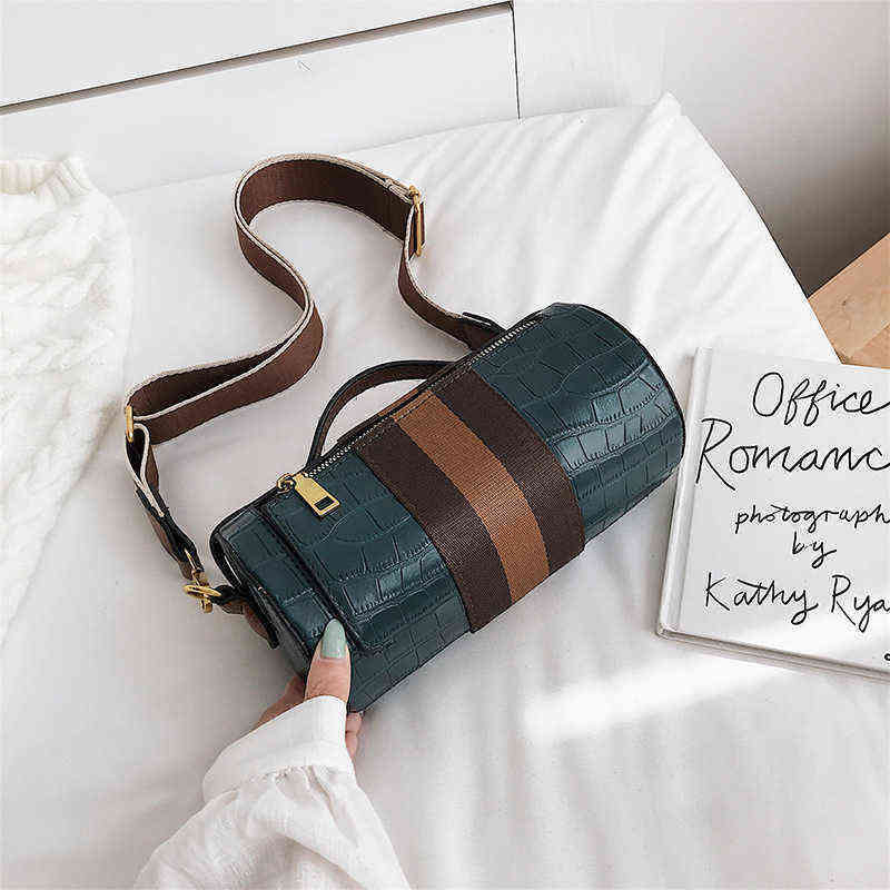 Style Cylindrical Bag Foreign Style Semi Circular Fashion Girl s Single Shoulder Bag Simple Trendy Messenger Bag 220516