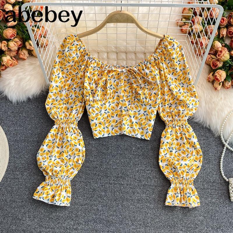 Women's Blouses & Shirts 2022 Summer Women Korean Versatile Square Collar Puff Sleeve Shirt High Waist Pleated Floral Print Short Top, Blue
Women's Blouses & Shirts 2022 Summer Women Korean Versatile Square Collar Puff Sleeve Shirt High Waist Pleated Floral Print Short Top, Blue