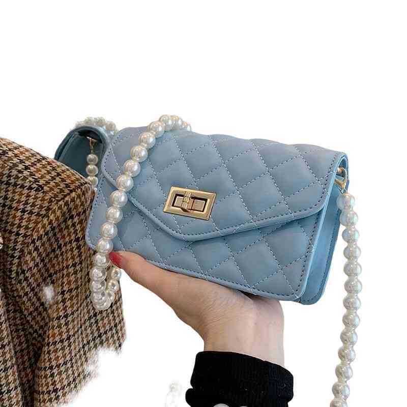 Swdf Small Soft Quilted Pu Leather Crossbody Bags for Women Women s Luxury Branded Trending Chain Pearl Shoulder Handbags, Vip
Swdf Small Soft Quilted Pu Leather Crossbody Bags for Women Women s Luxury Branded Trending Chain Pearl Shoulder Handbags, Vip