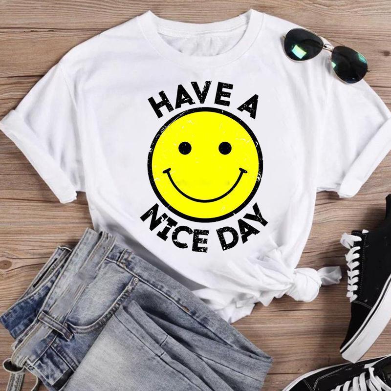 Women Geometric Lovely Trend Fashion Cartoon Short Sleeve Summer Oneck Shirt Print Tshirts Female Graphic T Top Tee TShirt 220527