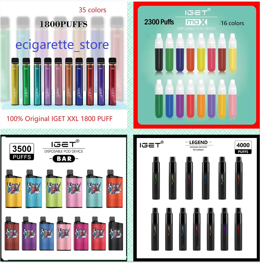 100% Original Iget king Vape Pen Electronic Cigarettes Device 950mAh Battery 7ml Pods Empty Original Vapors 1800 2300 2600 3500 4000Puffs Kit wholesale igets bar
100% Original Iget king Vape Pen Electronic Cigarettes Device 950mAh Battery 7ml Pods Empty Original Vapors 1800 2300 2600 3500 4000Puffs Kit wholesale igets bar