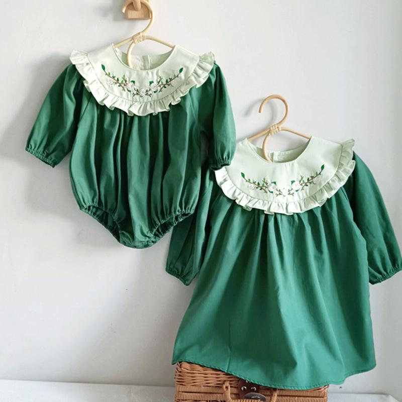 Jumpsuits Spring Kids Baby Girl Long Sleeves Embroidery Sister Dress Rompers Autumn Infant Born ClothesJumpsuits, 1014 dress
Jumpsuits Spring Kids Baby Girl Long Sleeves Embroidery Sister Dress Rompers Autumn Infant Born ClothesJumpsuits, 1014 dress