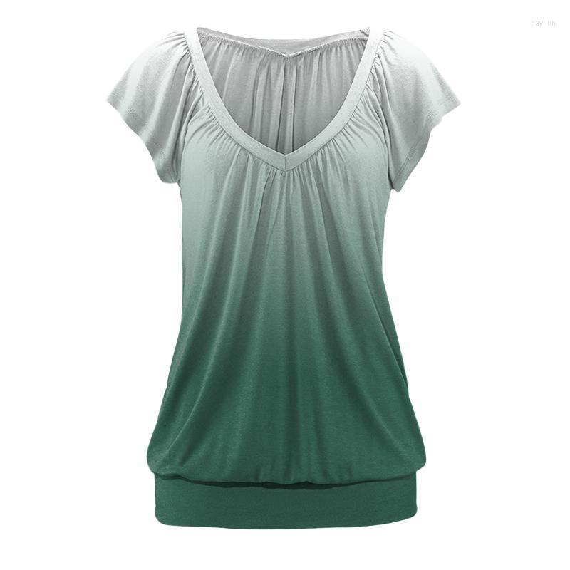 Women' Blouses & Shirts Women' Green Blouse Short Sleeve Sexy V-neck Tops Shirt Woman Summer Gradient Tunic ClothesWomen
Women' Blouses & Shirts Women' Green Blouse Short Sleeve Sexy V-neck Tops Shirt Woman Summer Gradient Tunic ClothesWomen