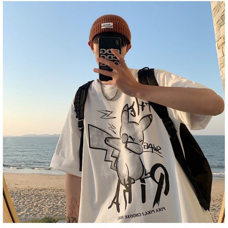 Women's T-Shirt CnHnOH Loose Ins Harajuku Japanese Cartoon Anime Volt Pet Clothes Summer Couple Casual Half Sleeve T-shirtWomen's, Black
Women's T-Shirt CnHnOH Loose Ins Harajuku Japanese Cartoon Anime Volt Pet Clothes Summer Couple Casual Half Sleeve T-shirtWomen's, Black