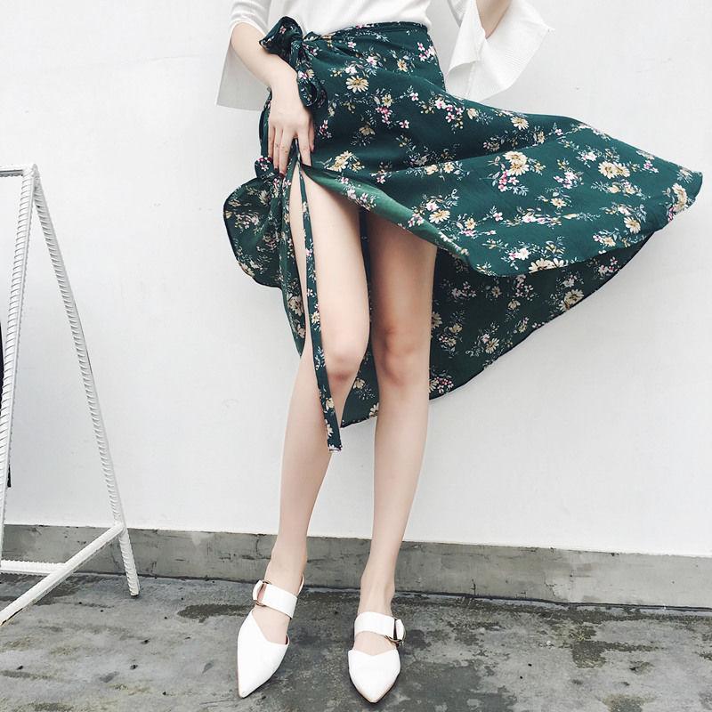 Skirts 2022 Spring Summer Autumn Chiffon Skirt Women's Mid Length Slim Beach One Piece Sunscreen Lace Up, Light green 
Skirts 2022 Spring Summer Autumn Chiffon Skirt Women's Mid Length Slim Beach One Piece Sunscreen Lace Up, Light green