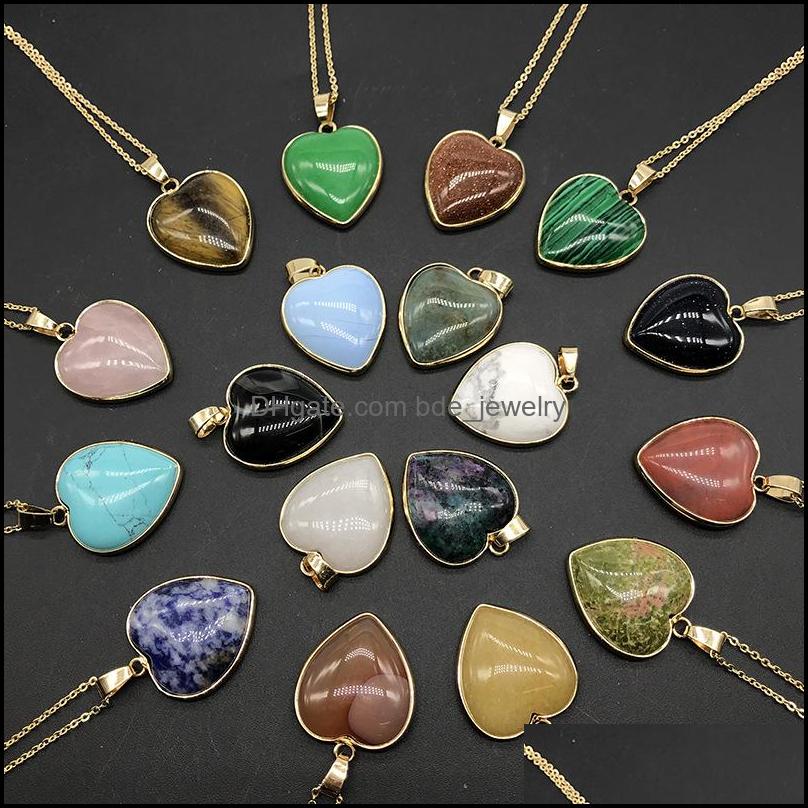 Pendant Necklaces Gold Heart Shape Healing Reiki Stone Women Jade Crystal Semi-Precious Agate Necklace Energy Jewelry Drop Bdejewelry Dhhgd
Pendant Necklaces Gold Heart Shape Healing Reiki Stone Women Jade Crystal Semi-Precious Agate Necklace Energy Jewelry Drop Bdejewelry Dhhgd