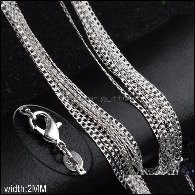 Chains Necklaces Pendants Jewelry Sier S Link Chain 2Mm Lobster Clasps Necklace For Men Women Fashion Wholesale 0016Wh Drop Delivery 2021
Chains Necklaces Pendants Jewelry Sier S Link Chain 2Mm Lobster Clasps Necklace For Men Women Fashion Wholesale 0016Wh Drop Delivery 2021