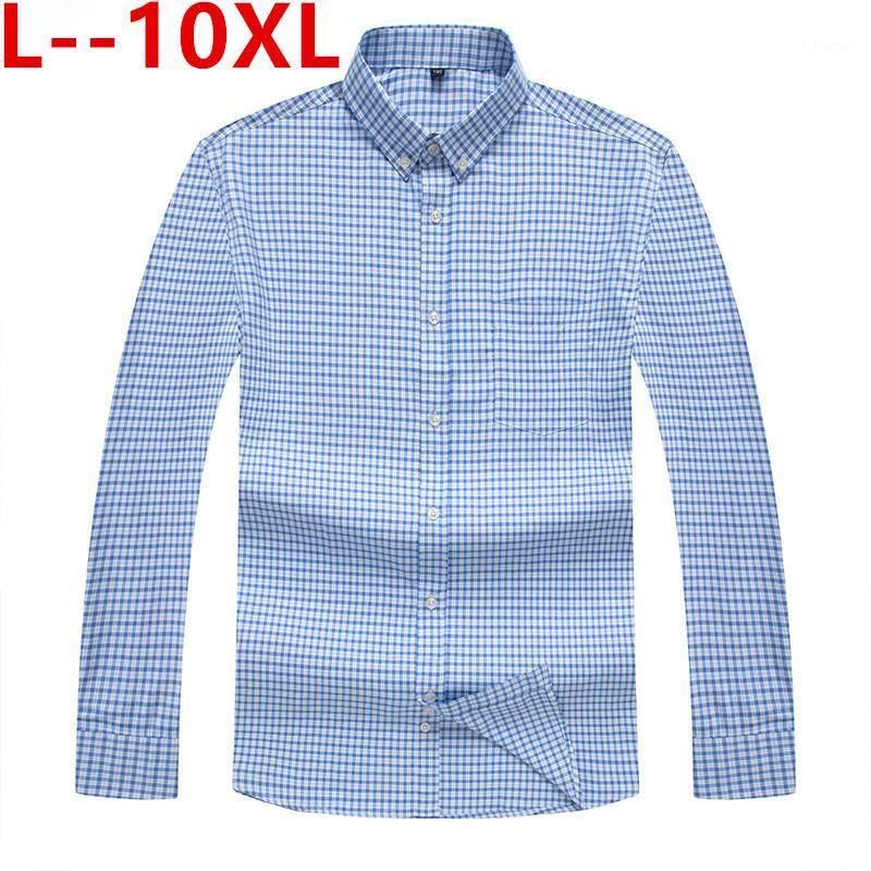Men's Casual Shirts 10XL 6XL Plaid Checked Oxford Button-down Shirt Chest Pocket Smart Classic Contrast Standard-fit Long Sleeve, Blue
Men's Casual Shirts 10XL 6XL Plaid Checked Oxford Button-down Shirt Chest Pocket Smart Classic Contrast Standard-fit Long Sleeve, Blue