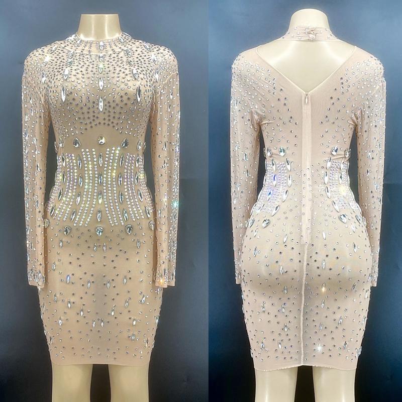 Stage Wear Flashing Rhinestone Pearls Transparent Short Dress Evening Birthday Celebrate Costume Wedding Dancer Prom Party Dresses XS2565Sta, Only dress
Stage Wear Flashing Rhinestone Pearls Transparent Short Dress Evening Birthday Celebrate Costume Wedding Dancer Prom Party Dresses XS2565Sta, Only dress