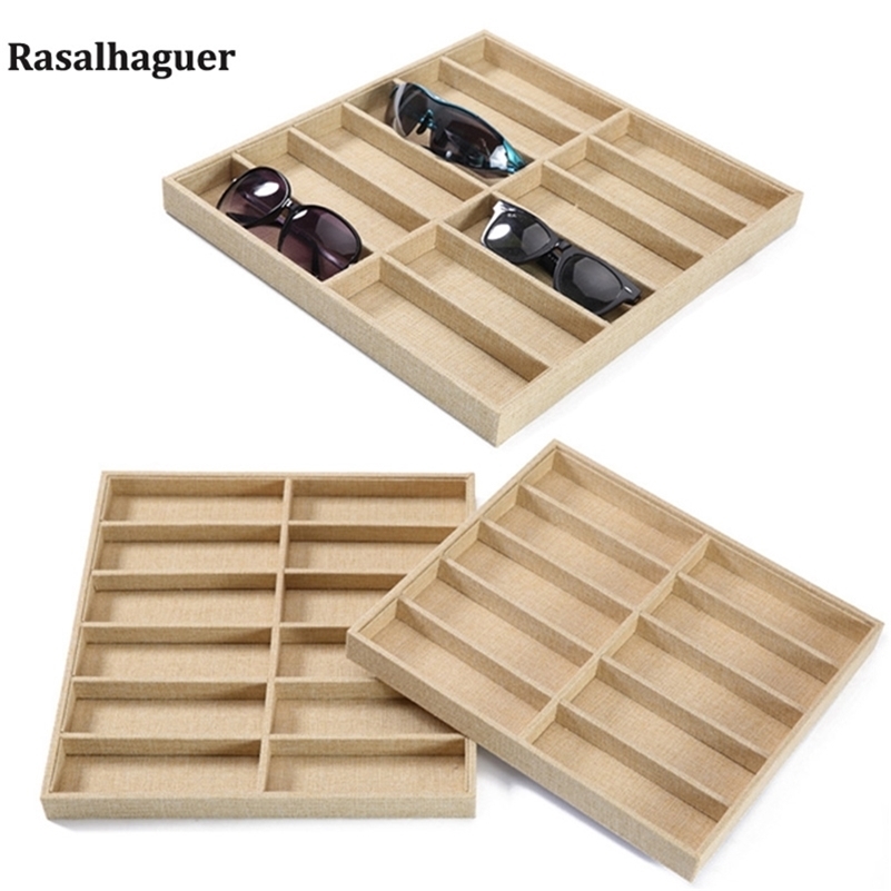 Fashion Glasses Cases Linen 6 10 12 Grids Sunglasses Display Box Props Jewelry Organizer Tray 220719
Fashion Glasses Cases Linen 6 10 12 Grids Sunglasses Display Box Props Jewelry Organizer Tray 220719