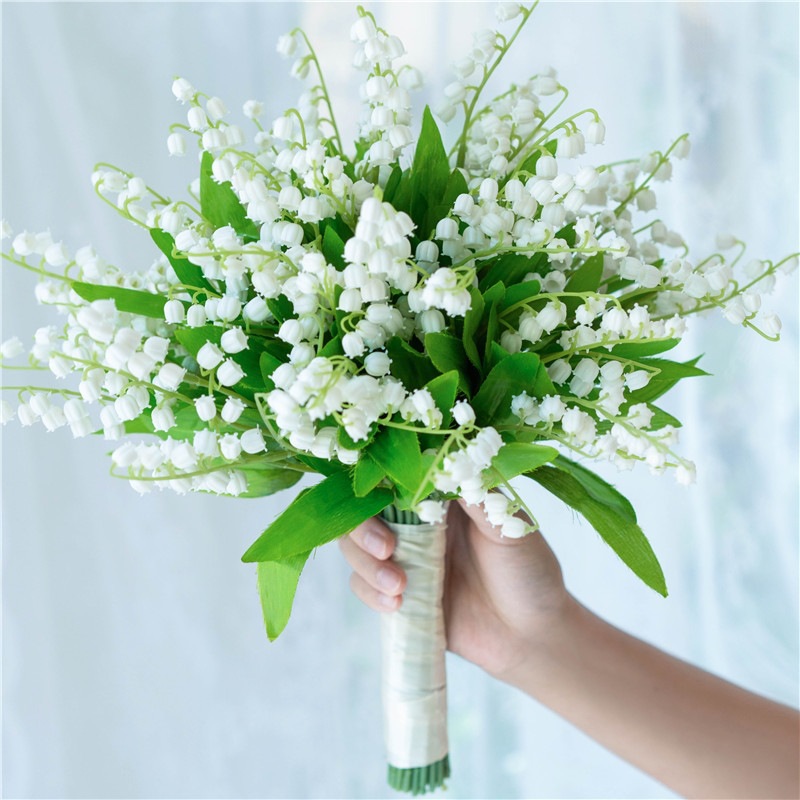 Wedding Flower Bouquet for Bride Accessories Calla Lily Bridal Bouquet Bridesmaids White Tulip Valley Marriage Decoration