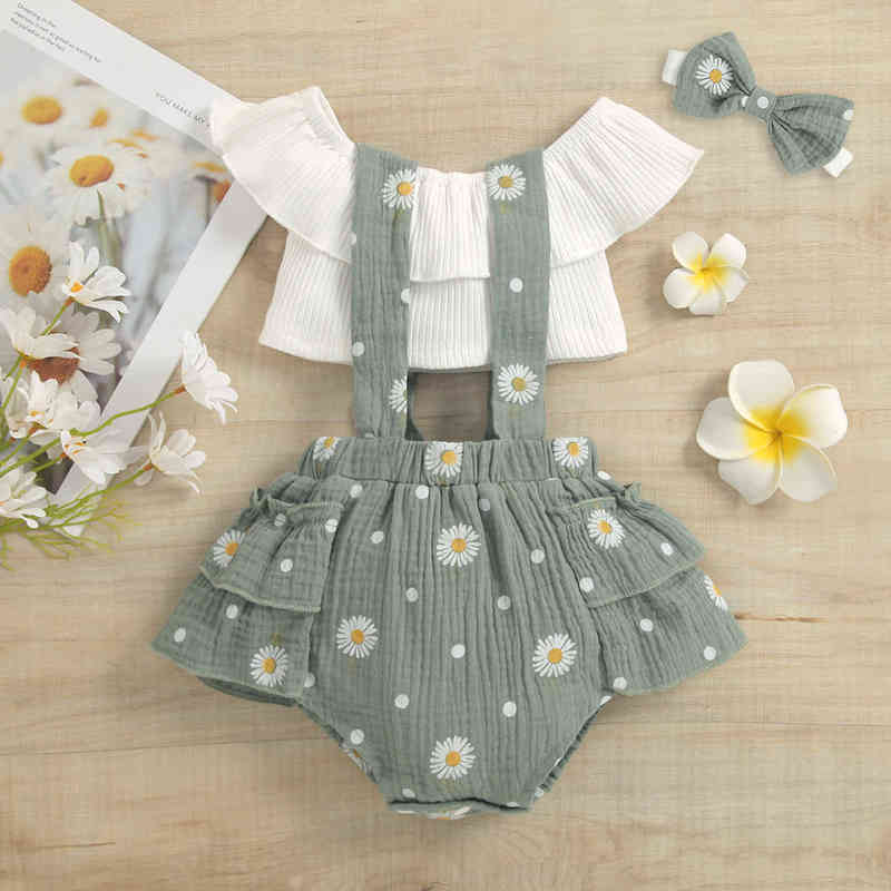 Citgeett Summer Baby Girl Shorts Suit Solid Ruffle Tops Daisy Print Overalls Bow Headband Clothing Set J220712, Red
Citgeett Summer Baby Girl Shorts Suit Solid Ruffle Tops Daisy Print Overalls Bow Headband Clothing Set J220712, Red