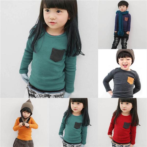 T-shirts Toddler Baby Long Sleeve Crewneck T-shirt Pocket Deco Boy Girl Shirt Top ClothesT-shirts, Blue
T-shirts Toddler Baby Long Sleeve Crewneck T-shirt Pocket Deco Boy Girl Shirt Top ClothesT-shirts, Blue