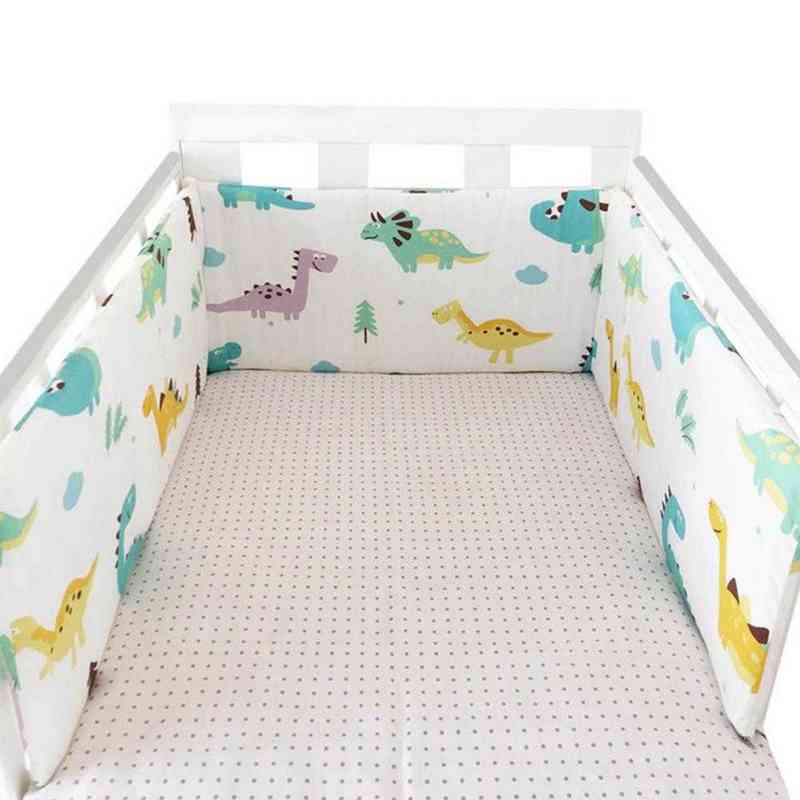 1PCS Baby Crib Bumpers In The Crib For Newborn Cotton Cartoon Dinosaur Cot Bumper Baby Bed Protector Kids Bedding G220421