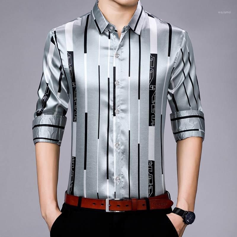Men' Casual Shirts 2022 Brand Long Sleeve Men Social Shirt Streetwear Striped Dress Mens Slim Regular Fit Clothes Fashions, Blue
Men' Casual Shirts 2022 Brand Long Sleeve Men Social Shirt Streetwear Striped Dress Mens Slim Regular Fit Clothes Fashions, Blue