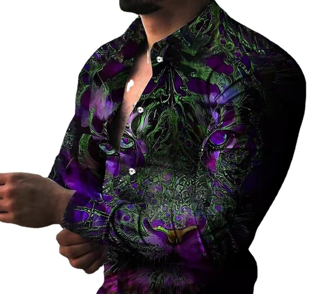 Men's Casual Shirts Fashion Men Large Size Leopard Printing Mens Long Sleeve Shirt Prom Party Cardigan Tops European S-3XLMen's, Purple
Men's Casual Shirts Fashion Men Large Size Leopard Printing Mens Long Sleeve Shirt Prom Party Cardigan Tops European S-3XLMen's, Purple