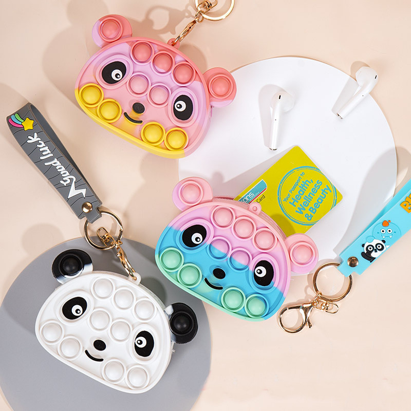 New Panda Coin Purse Puzzle Decompression Toy Bubble Music Children's Silicone Keychain
New Panda Coin Purse Puzzle Decompression Toy Bubble Music Children's Silicone Keychain