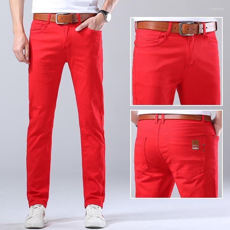 Men's Jeans Spring Summer Men's Red Stretch Regular Fit Classic Style Business Casual Cotton Slim Trousers Denim Pants Male BrandMen's H
Men's Jeans Spring Summer Men's Red Stretch Regular Fit Classic Style Business Casual Cotton Slim Trousers Denim Pants Male BrandMen's H